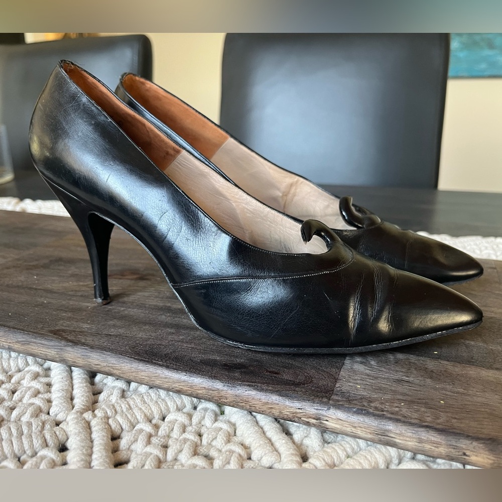 Dior Holt Renfrew Vintage Black Heels Size 8.5 Excellent